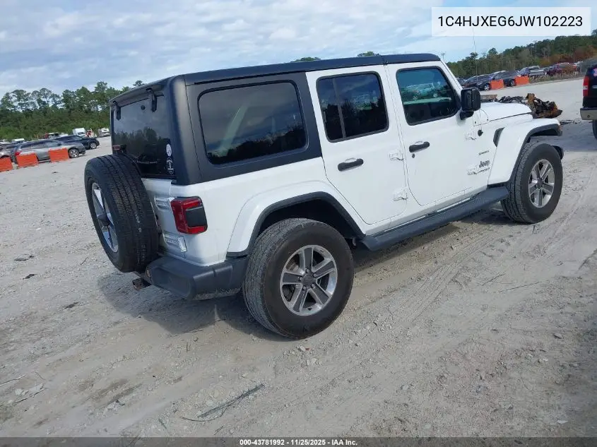 1C4HJXEG6JW102223 2018 Jeep Wrangler Unlimited Sahara 4X4