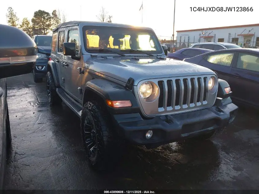1C4HJXDG8JW123866 2018 Jeep Wrangler Unlimited Sport S 4X4