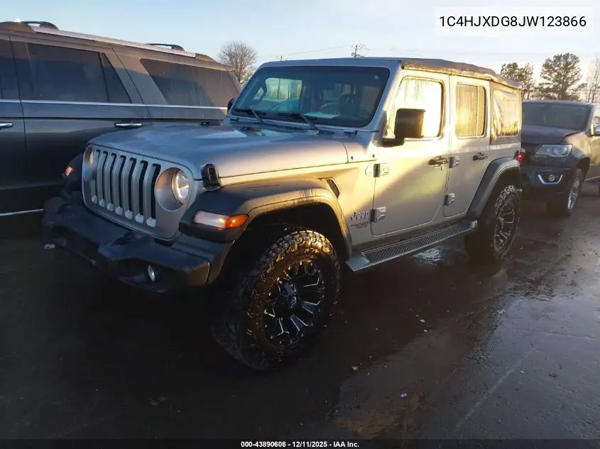1C4HJXDG8JW123866 2018 Jeep Wrangler Unlimited Sport S 4X4