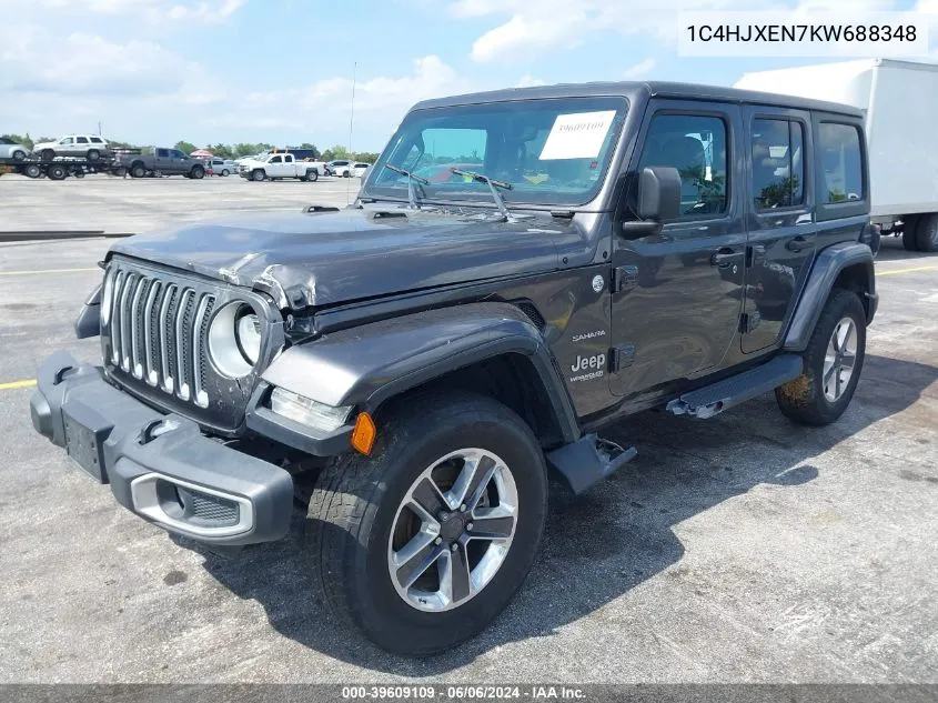 1C4HJXEN7KW688348 2019 Jeep Wrangler Unlimited Sahara 4X4