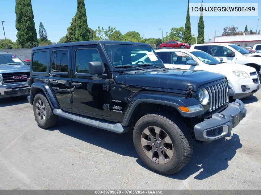 2019 Jeep Wrangler Unlimited Sahara 4X4 VIN: 1C4HJXEG5KW506499 Lot: 39799678