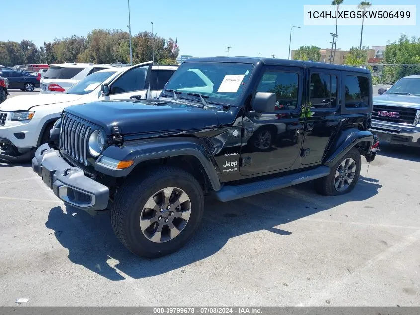 2019 Jeep Wrangler Unlimited Sahara 4X4 VIN: 1C4HJXEG5KW506499 Lot: 39799678