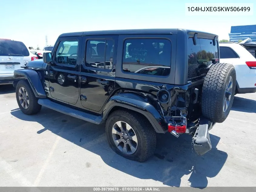 2019 Jeep Wrangler Unlimited Sahara 4X4 VIN: 1C4HJXEG5KW506499 Lot: 39799678