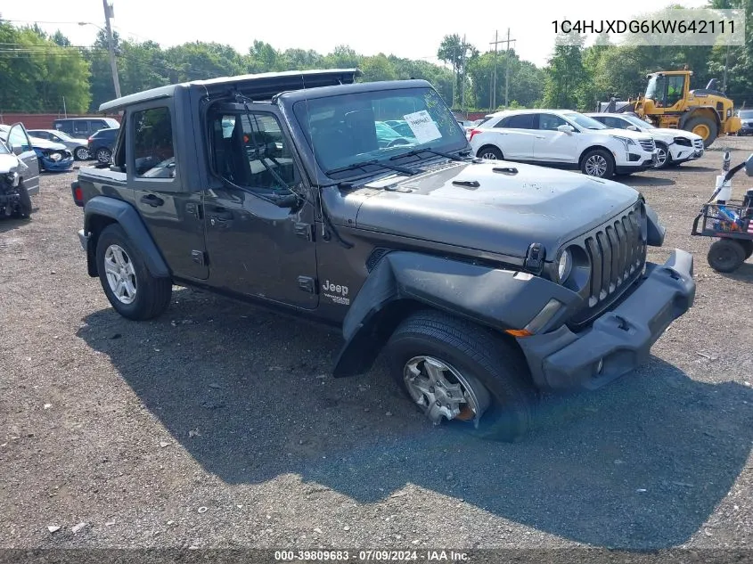 2019 Jeep Wrangler Unlimited Sport VIN: 1C4HJXDG6KW642111 Lot: 39809683