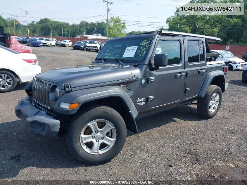 2019 Jeep Wrangler Unlimited Sport VIN: 1C4HJXDG6KW642111 Lot: 39809683