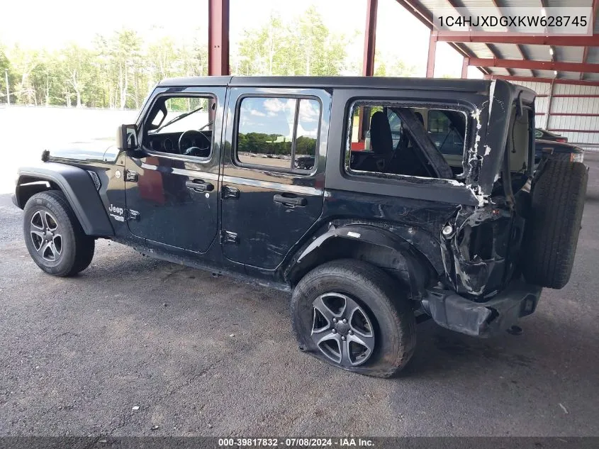 1C4HJXDGXKW628745 2019 Jeep Wrangler Unlimited Sport S 4X4