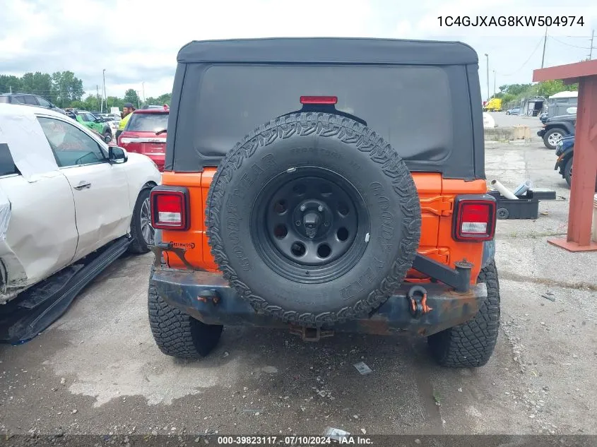 2019 Jeep Wrangler Sport VIN: 1C4GJXAG8KW504974 Lot: 39823117