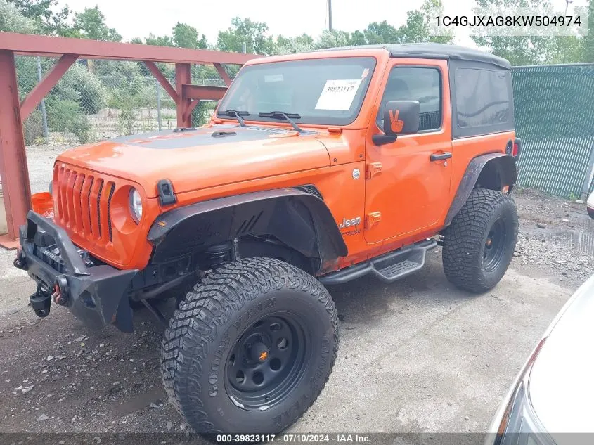 1C4GJXAG8KW504974 2019 Jeep Wrangler Sport