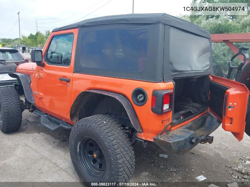 2019 Jeep Wrangler Sport VIN: 1C4GJXAG8KW504974 Lot: 39823117