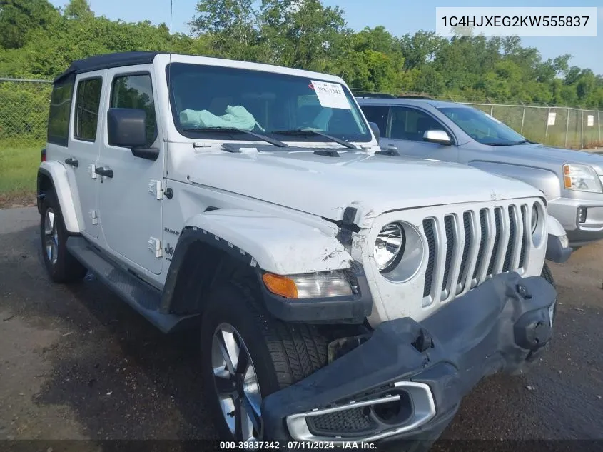 2019 Jeep Wrangler Unlimited Sahara 4X4 VIN: 1C4HJXEG2KW555837 Lot: 39837342