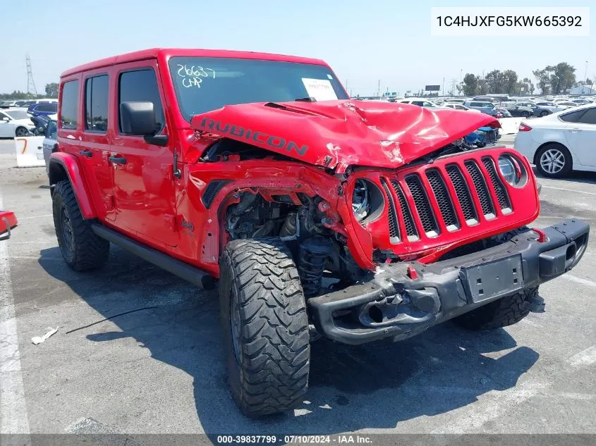 1C4HJXFG5KW665392 2019 Jeep Wrangler Unlimited Rubicon 4X4