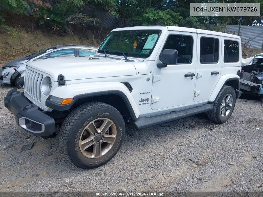 2019 Jeep Wrangler Unlimited Sahara 4X4 VIN: 1C4HJXEN1KW679726 Lot: 39859584