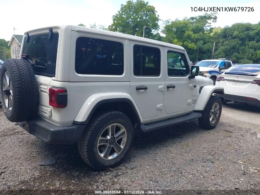 2019 Jeep Wrangler Unlimited Sahara 4X4 VIN: 1C4HJXEN1KW679726 Lot: 39859584