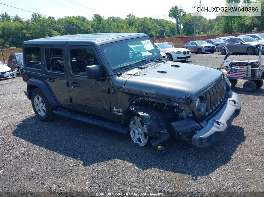 2019 Jeep Wrangler Unlimited Sport S 4X4 VIN: 1C4HJXDG2KW640386 Lot: 39870593