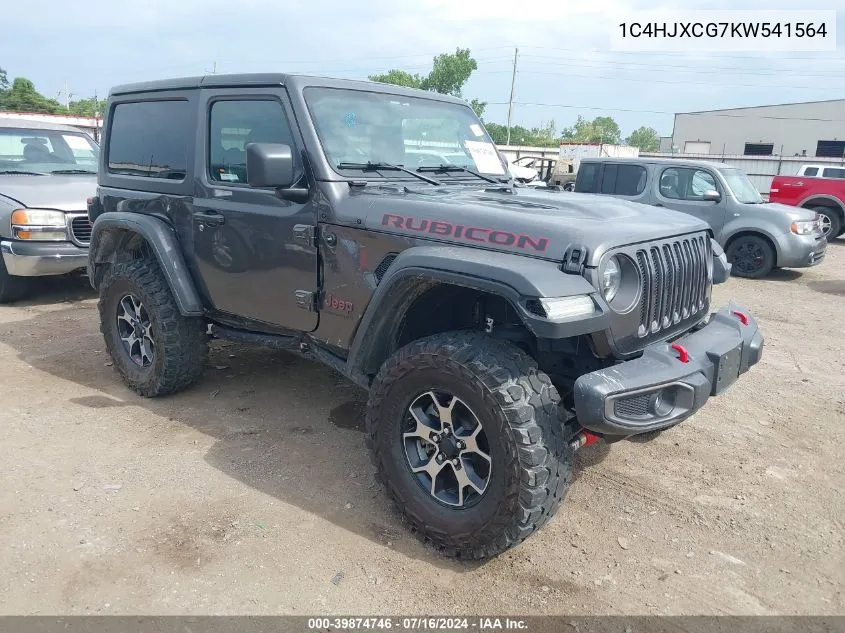 2019 Jeep Wrangler Rubicon 4X4 VIN: 1C4HJXCG7KW541564 Lot: 39874746