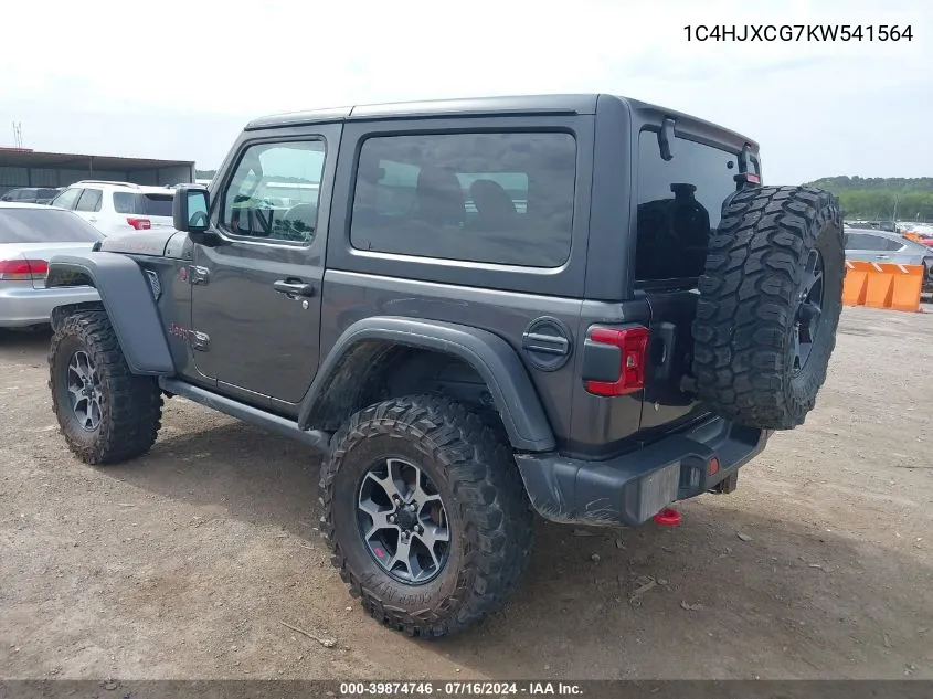 1C4HJXCG7KW541564 2019 Jeep Wrangler Rubicon 4X4