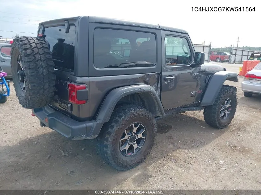 1C4HJXCG7KW541564 2019 Jeep Wrangler Rubicon 4X4