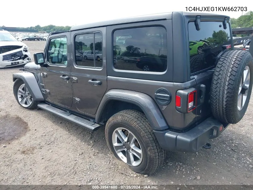 1C4HJXEG1KW662703 2019 Jeep Wrangler Unlimited Sahara 4X4