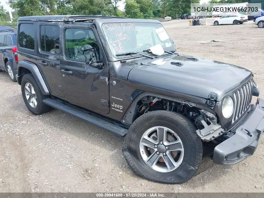 1C4HJXEG1KW662703 2019 Jeep Wrangler Unlimited Sahara 4X4