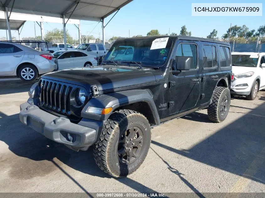 1C4HJXDG7KW675909 2019 Jeep Wrangler Unlimited Sport Altitude 4X4