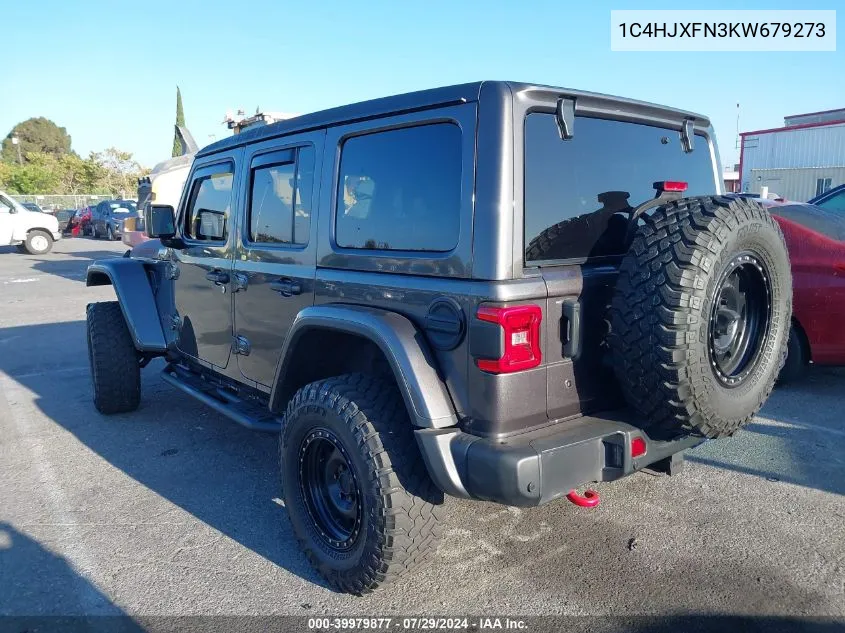 2019 Jeep Wrangler Unlimited Rubicon VIN: 1C4HJXFN3KW679273 Lot: 39979877