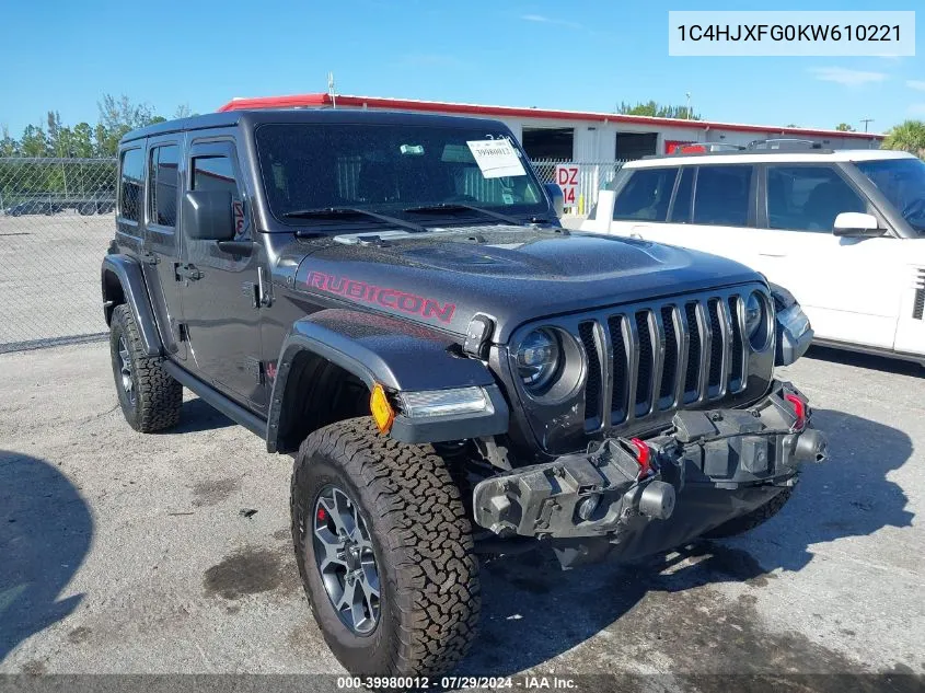 1C4HJXFG0KW610221 2019 Jeep Wrangler Unlimited Rubicon 4X4