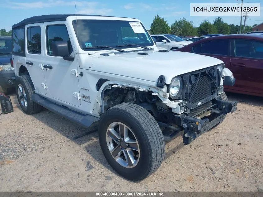 2019 Jeep Wrangler Unlimited Sahara 4X4 VIN: 1C4HJXEG2KW613865 Lot: 40000400