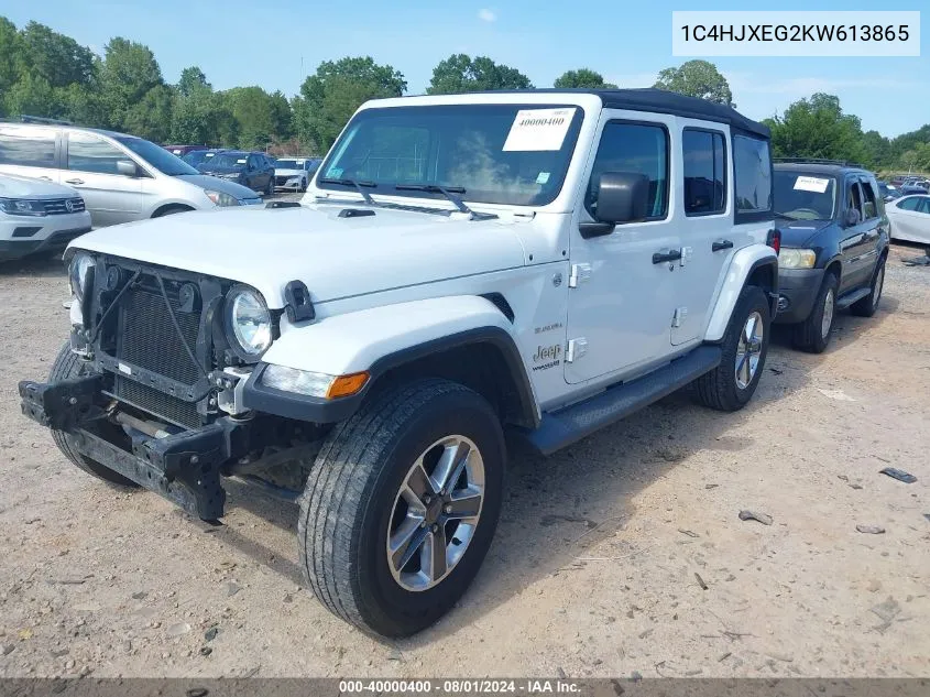 2019 Jeep Wrangler Unlimited Sahara 4X4 VIN: 1C4HJXEG2KW613865 Lot: 40000400