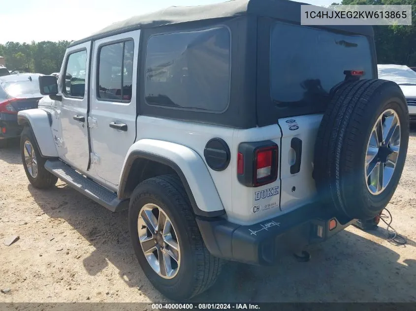 2019 Jeep Wrangler Unlimited Sahara 4X4 VIN: 1C4HJXEG2KW613865 Lot: 40000400