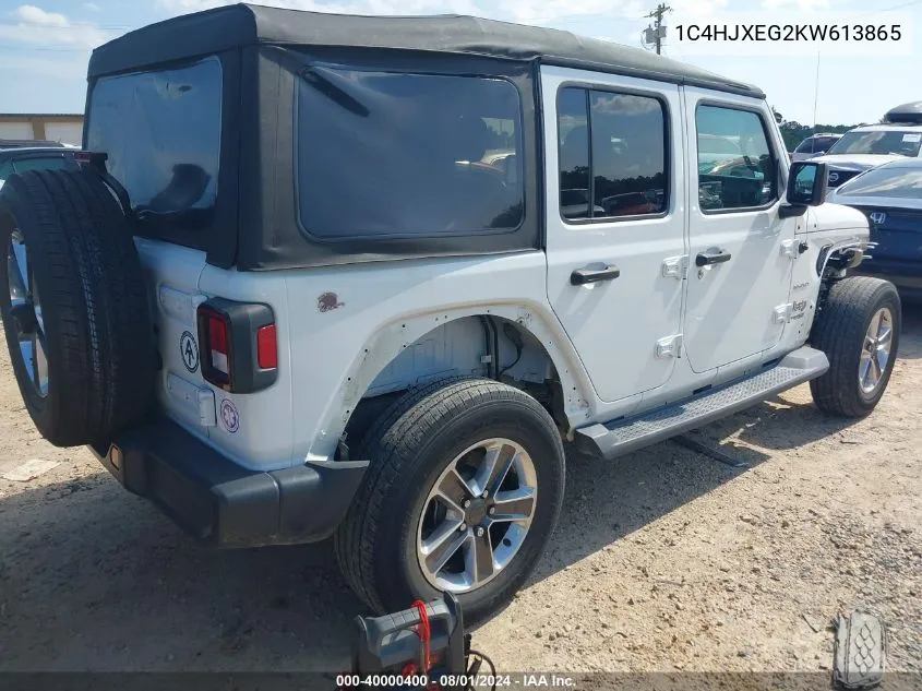 1C4HJXEG2KW613865 2019 Jeep Wrangler Unlimited Sahara 4X4