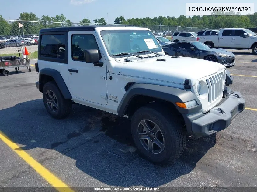 2019 Jeep Wrangler Sport VIN: 1C4GJXAG7KW546391 Lot: 40008362