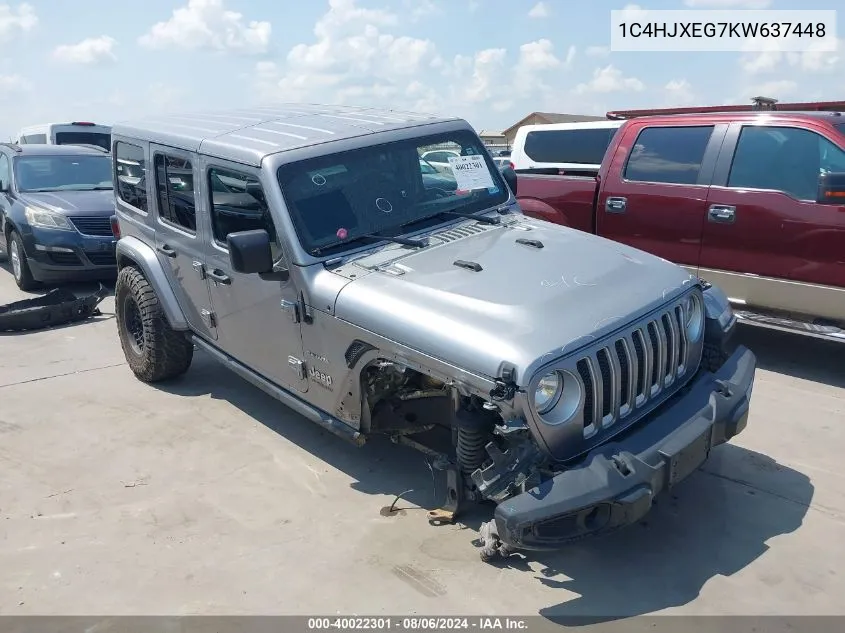 1C4HJXEG7KW637448 2019 Jeep Wrangler Unlimited Sahara