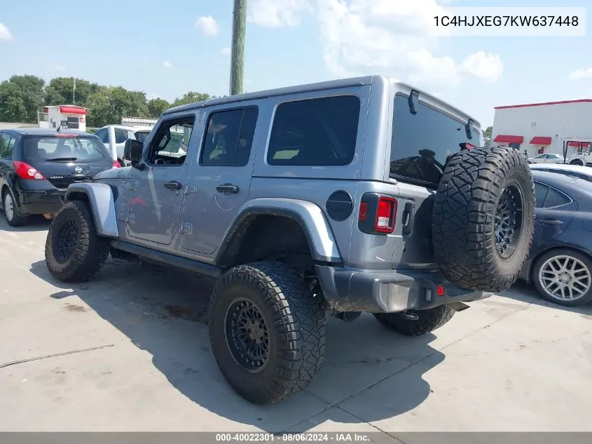 1C4HJXEG7KW637448 2019 Jeep Wrangler Unlimited Sahara