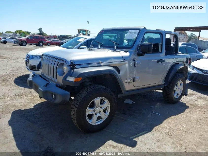 1C4GJXAN6KW545182 2019 Jeep Wrangler Sport S 4X4