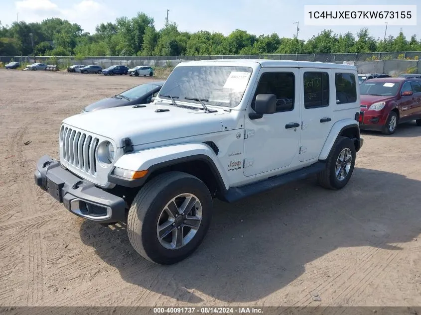 1C4HJXEG7KW673155 2019 Jeep Wrangler Unlimited Sahara