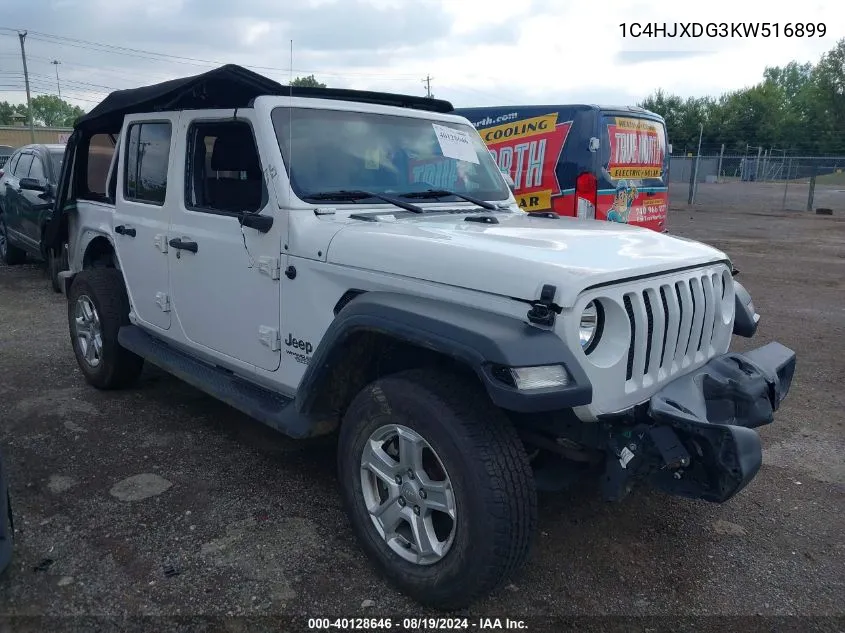 1C4HJXDG3KW516899 2019 Jeep Wrangler Unlimited Sport S 4X4