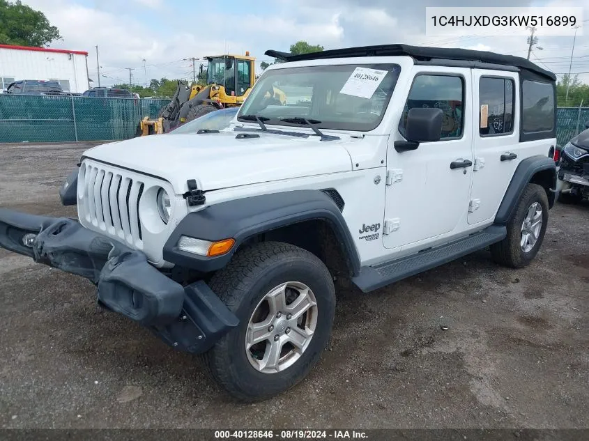 2019 Jeep Wrangler Unlimited Sport S 4X4 VIN: 1C4HJXDG3KW516899 Lot: 40128646