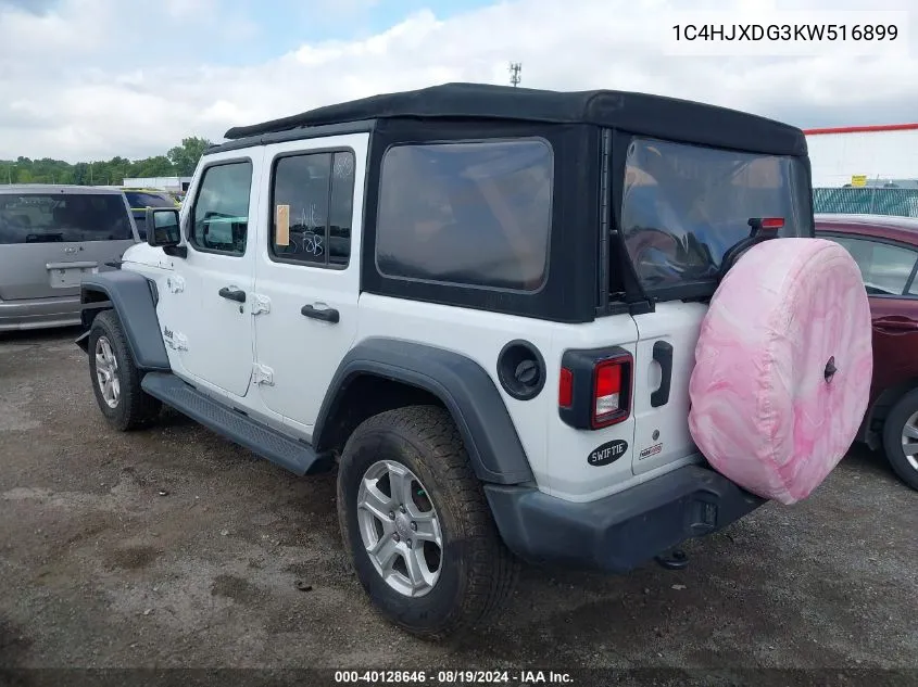 2019 Jeep Wrangler Unlimited Sport S 4X4 VIN: 1C4HJXDG3KW516899 Lot: 40128646