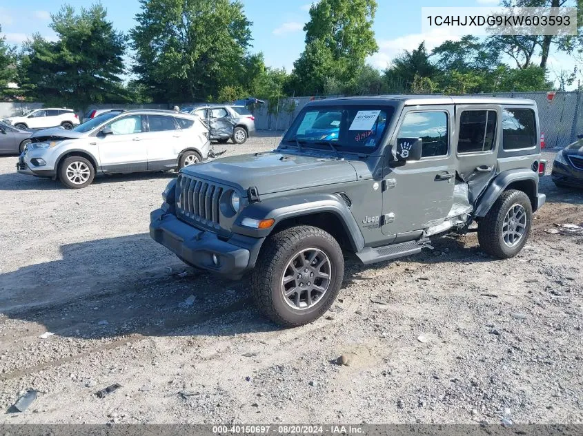 1C4HJXDG9KW603593 2019 Jeep Wrangler Unlimited Sport