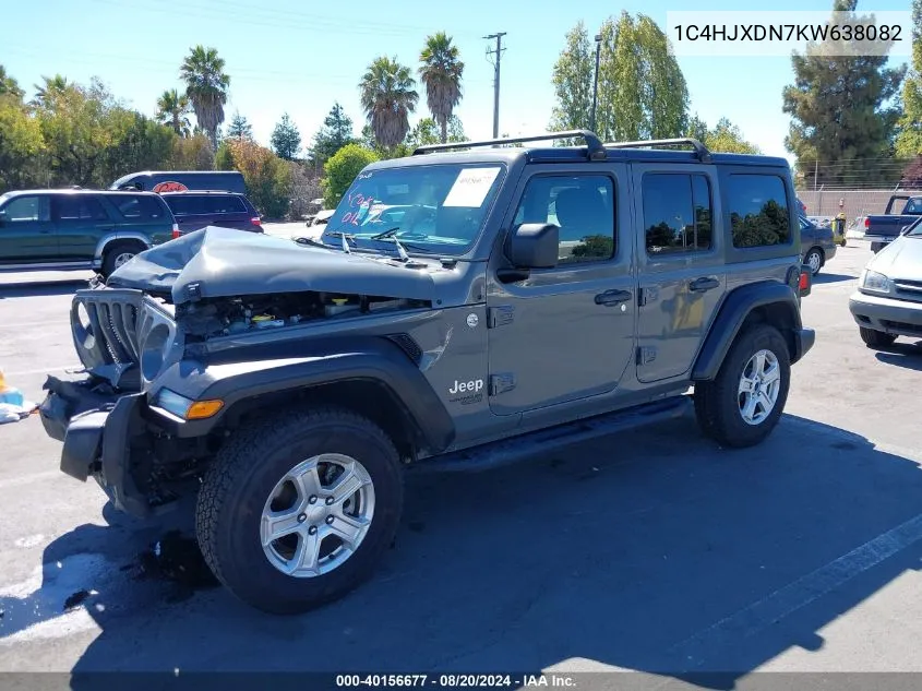 2019 Jeep Wrangler Unlimited Sport S 4X4 VIN: 1C4HJXDN7KW638082 Lot: 40156677