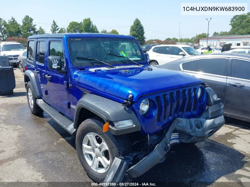 2019 Jeep Wrangler Unlimited Sport S 4X4 VIN: 1C4HJXDN9KW683900 Lot: 40197390