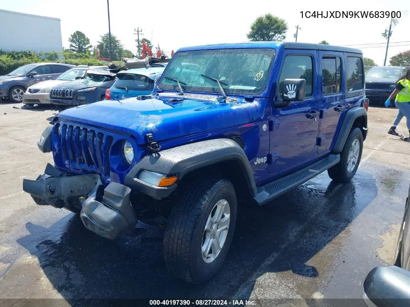 2019 Jeep Wrangler Unlimited Sport S 4X4 VIN: 1C4HJXDN9KW683900 Lot: 40197390