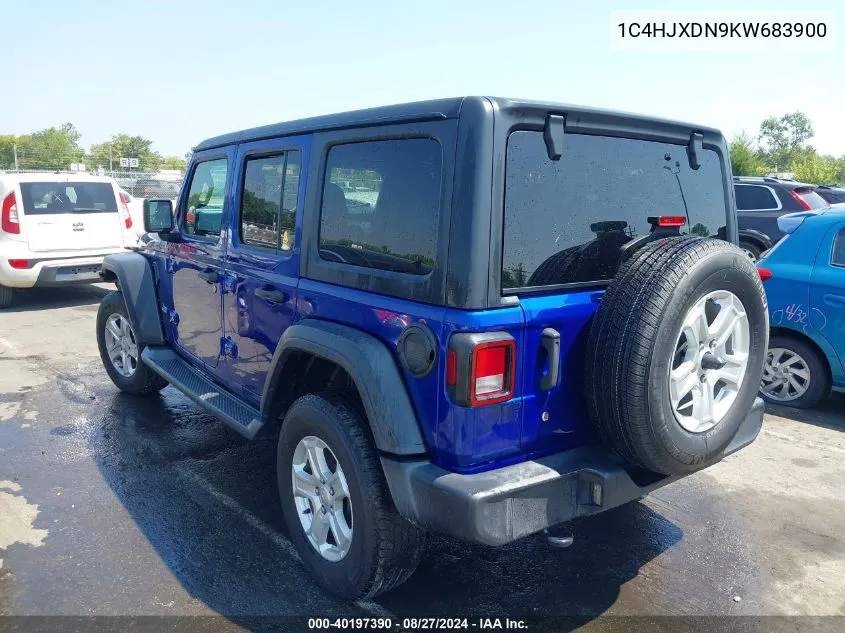 2019 Jeep Wrangler Unlimited Sport S 4X4 VIN: 1C4HJXDN9KW683900 Lot: 40197390