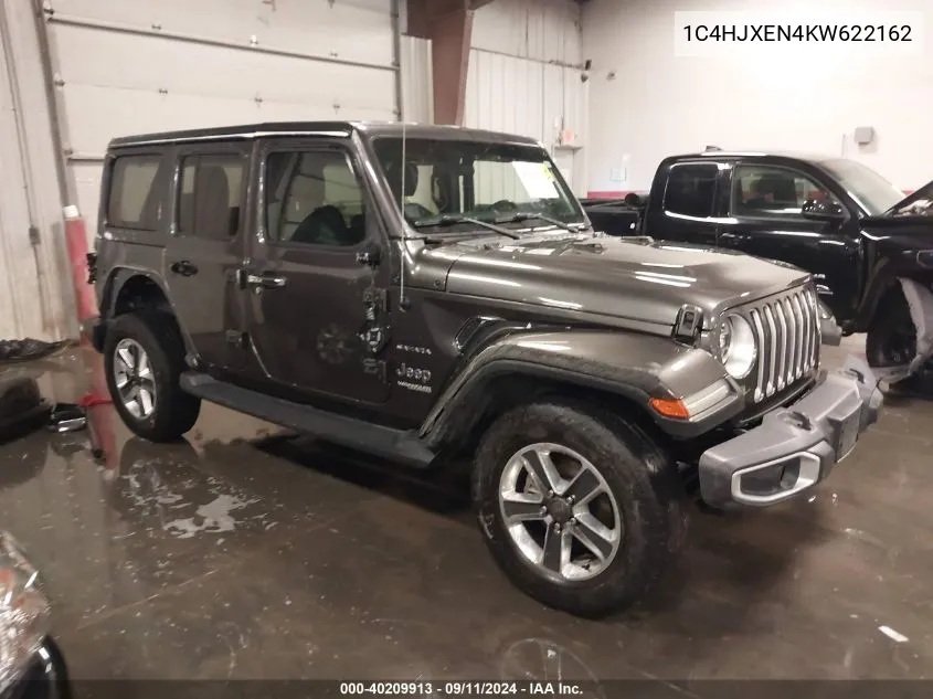 2019 Jeep Wrangler Unlimited Sahara 4X4 VIN: 1C4HJXEN4KW622162 Lot: 40209913