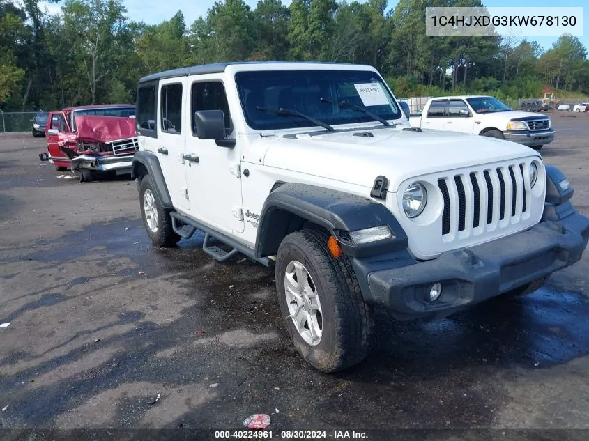 2019 Jeep Wrangler Unlimited Sport S 4X4 VIN: 1C4HJXDG3KW678130 Lot: 40224961