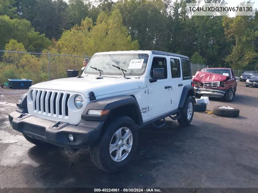 2019 Jeep Wrangler Unlimited Sport S 4X4 VIN: 1C4HJXDG3KW678130 Lot: 40224961