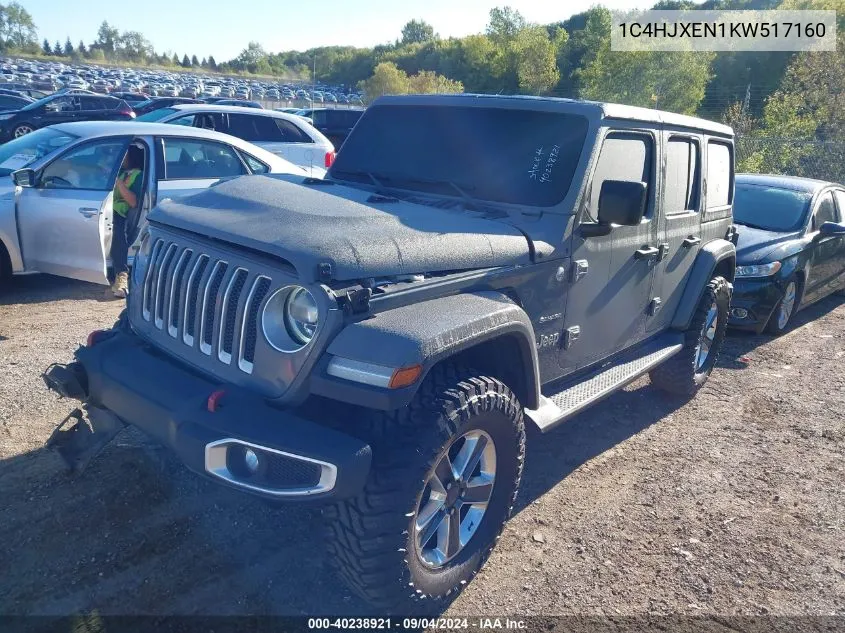 2019 Jeep Wrangler Unlimited Sahara VIN: 1C4HJXEN1KW517160 Lot: 40238921