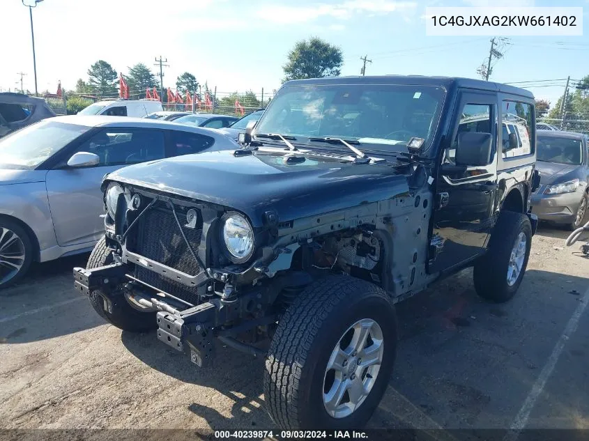 2019 Jeep Wrangler Sport S 4X4 VIN: 1C4GJXAG2KW661402 Lot: 40239874