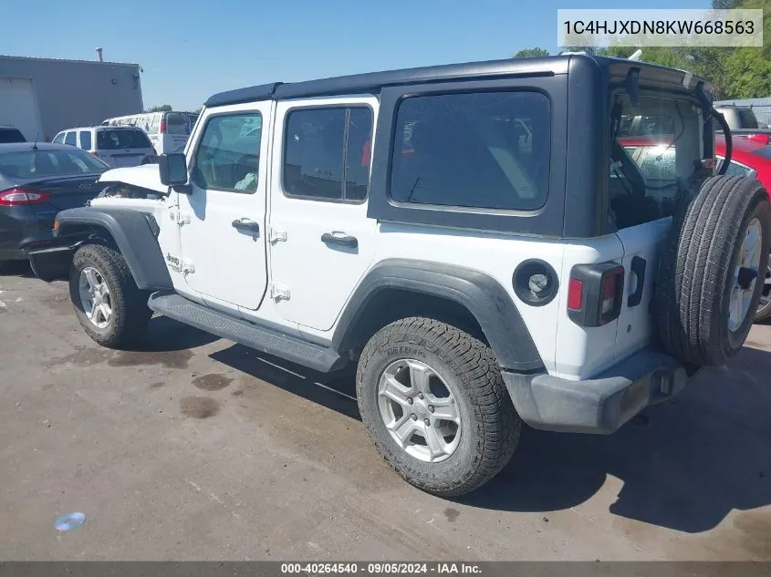 1C4HJXDN8KW668563 2019 Jeep Wrangler Unlimited Sport S 4X4