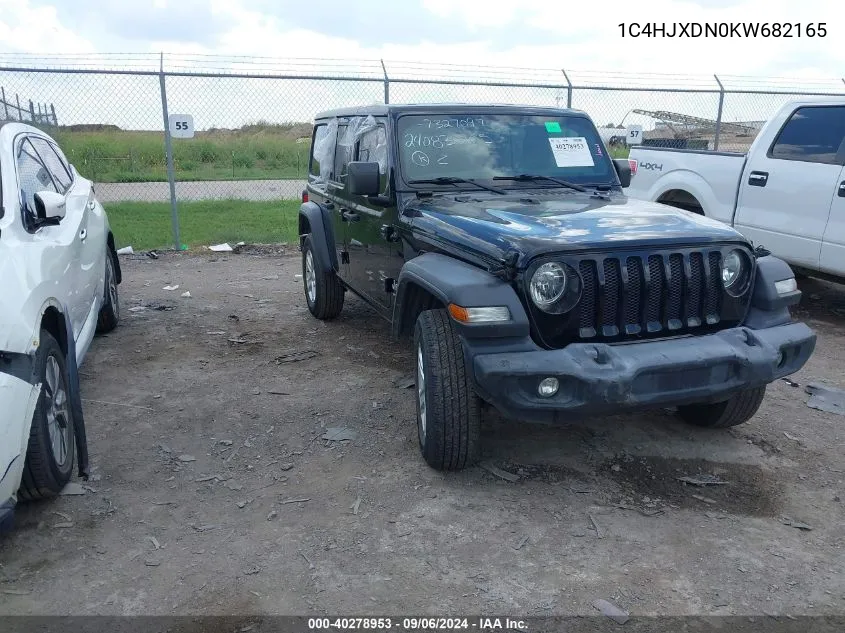 1C4HJXDN0KW682165 2019 Jeep Wrangler Unlimited Sport S 4X4